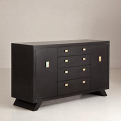A Black Lacquered Credenza by Talisman