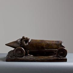 A Bronze Cast of Mercedes Blitzen Benz Car by Talisman 