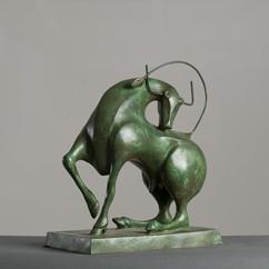 A Bronze Cast of a Bull by Christian Maas
