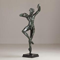 A Bronze Figure titled Danseur Vert by Nicolas Lavarenne