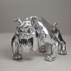 A Cast Aluminium Sculpture titled Sarco III (Bulldog) by Christian Maas