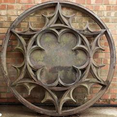 A Cast Iron Gothic Window 