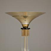 A Chunky Lucite and Brass Uplighter 1970s Alternate image