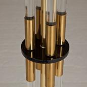 A Chunky Lucite and Brass Uplighter 1970s Alternate image