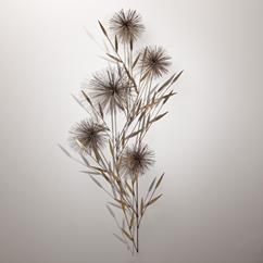 A Curtis Jere Laurel Tree Pom-Pom Wall Sculpture USA 1979