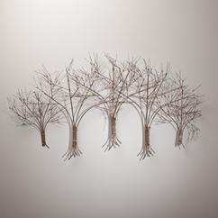 A Curtis Jere Metal Tree Wall Sculpture USA Late 1970s