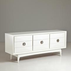 A Hollywood Regency Inspired Lacquered Cabinet 1950s