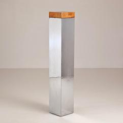 A Laminated Steel Plinth by Milo Baughman 1970s