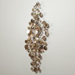 A Large Brass Raindrops Sculpture by Curtis Jere