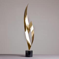 A Large Curtis Jere Designed Brass Table Sculpture