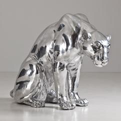 A Large Silver Panther by Christian Maas in the Manner of Pompon