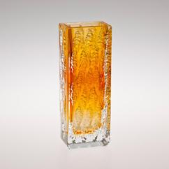 A Large Sommerso Glass Vase with an Amber Centre
