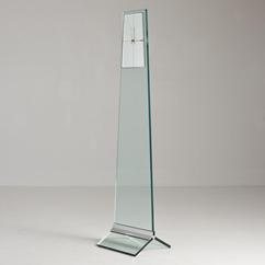 A Long Case Clear Glass Clock 1970s