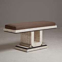 A Maitland Smith Designed Tessellated Stone Bench 1980s
