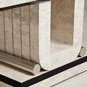 A Maitland Smith Designed Tessellated Stone Bench 1980s Alternate image