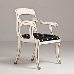 A Maitland Smith Designed Tessellated Stone Chair 1980s