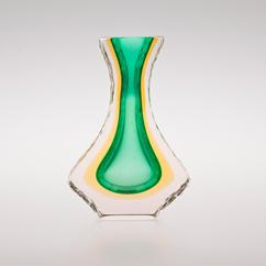 A Mandruzzato Designed Murano Sommerso Glass Vase 