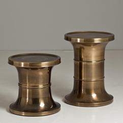 A Mastercraft Designed Brass Drum Shaped Table 1970s