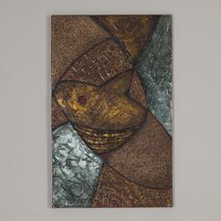A Mexican or Cuban Abstract Wall Sculpture Panel 1983