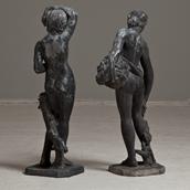A Pair of English Lead Figures circa 1920 Alternate image