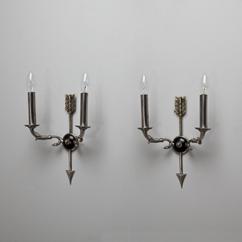 A Pair of Maison Jansen Wall Lights 1970s