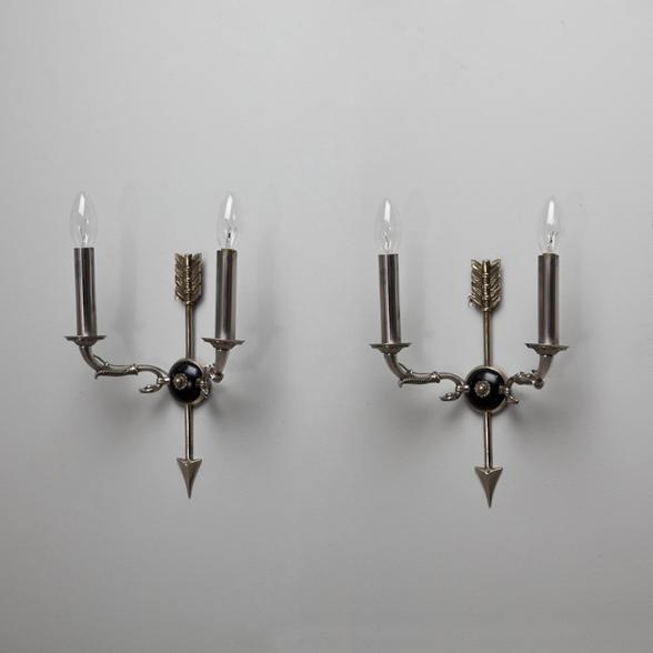 A Pair of Maison Jansen Wall Lights 1970s