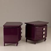 A Pair of Stunning Lacquered Three Drawer Commodes 1980s Alternate image
