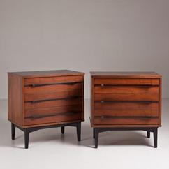 A Pair of  Three Drawer Commodes 1950s