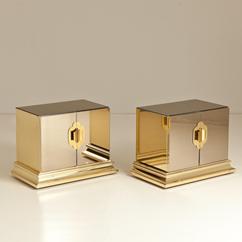 A Pair of Tinted Mirror Mastercraft Side Cabinets 1970s