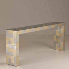 A Paul Evans Nickel and Brass Console Table 1970s