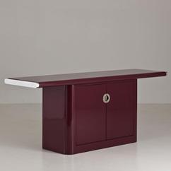 A Pierre Cardin Designed Purple Lacquered Cabinet 1970s