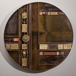 A Rare Curtis Jere Disc Wall Sculpture USA signed C Jere 1970s