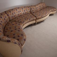 A Rare Four Part Curvy Sectional Sofa by Preview 1970/80s