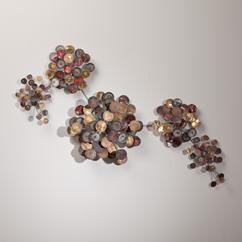A Rare Pom-Pom Metal and Enameled Wall Sculpture 1970s