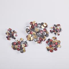 A Rare PomPom Metal Wall Sculpture USA 1970s