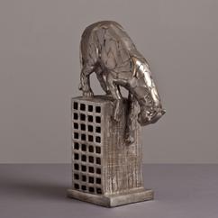 A Silvered Bronzed Panther by Christian Maas 