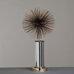 A Single Curtis Jere Designed Daisy Shaped Metal Table Lamp 1970s