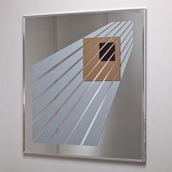 A Square Sunburst Mirror 1980s