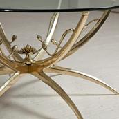A Superb Italian Bronze Coffee Table with Lotus Leaf Detail 1950s Alternate image