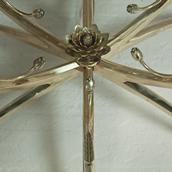 A Superb Italian Bronze Coffee Table with Lotus Leaf Detail 1950s Alternate image
