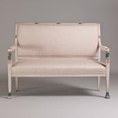 A Swedish Empire Sofa in a Fawn Linen circa 1800 Alternate image