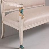 A Swedish Empire Sofa in a Fawn Linen circa 1800 Alternate image