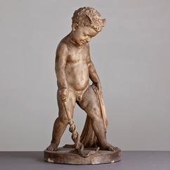 A Terracotta Figure of Mercury signed V. Bissen