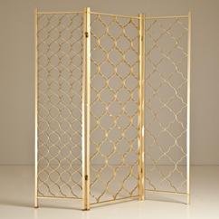 A Three Part Anodised Aluminium Screen 1970s