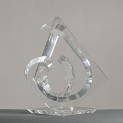 A  Van Teal Designed Double Wave Shaped Lucite 1970s