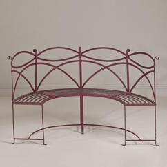 A Wrought Iron Semicircular Bench circa 1930
