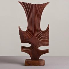 An Abstract Wooden Carved Sculpture by Brian Willsher