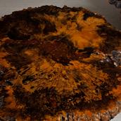 An Amber Inlaid Root Coffee Table with Original Stamp 1960s Alternate image