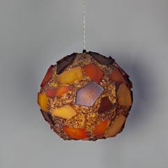 An Amber Spun Resin Light Fitting USA 1960s