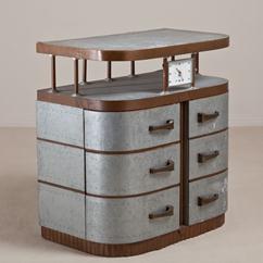 An Art Deco Inspired Copper and Zinc Wrapped Cabinet 1960s